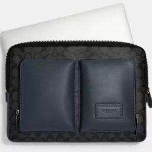 Coach Outlet Utility Laptop Case In Colorblock Signature Canvas